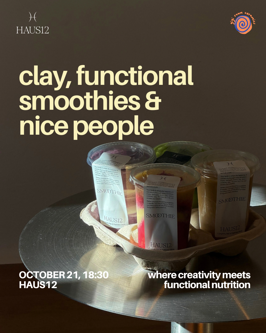 clay, functional smoothies & nice people