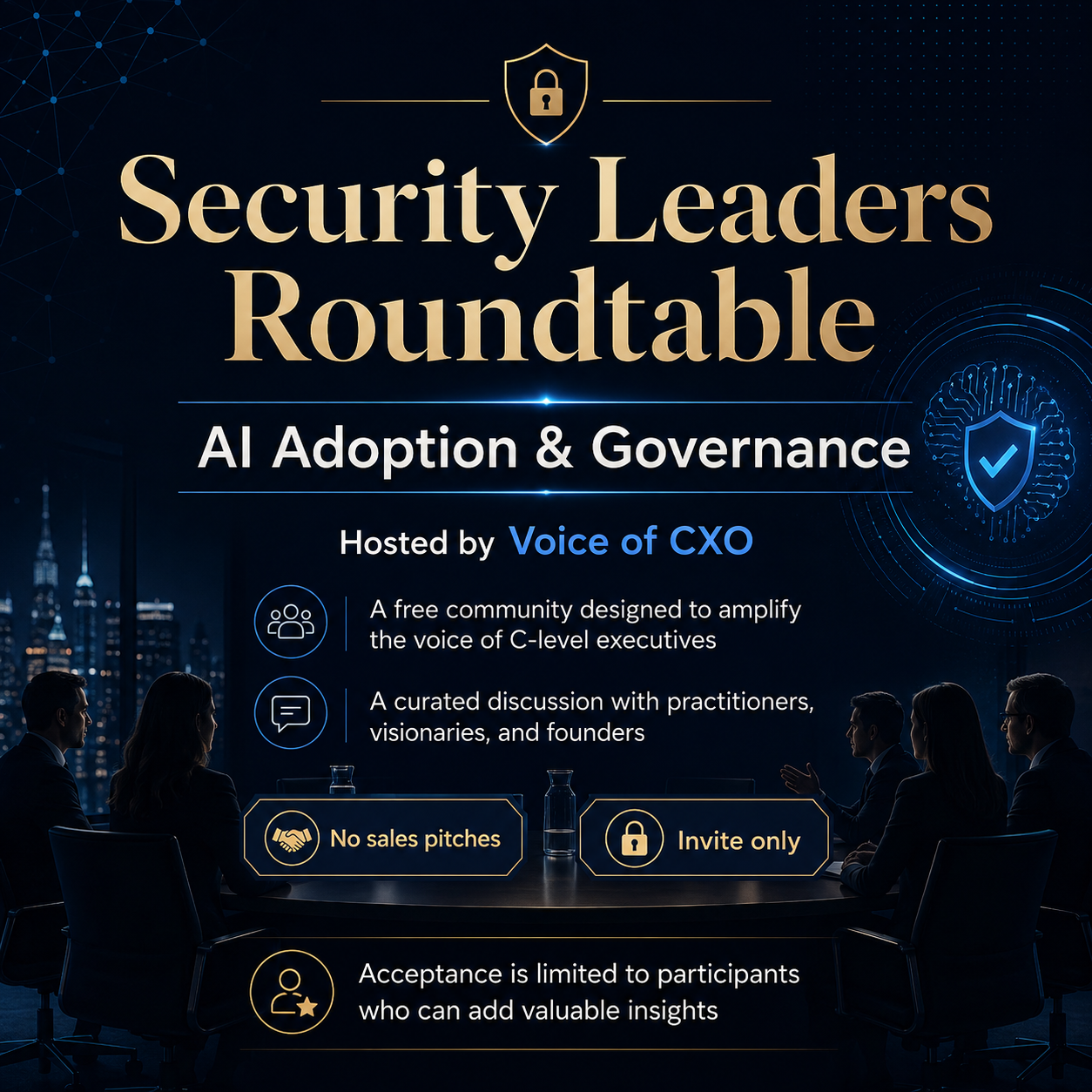 Cover art for #Security Leaders Roundtable: AI Adoption & Governance — San Mateo, CA