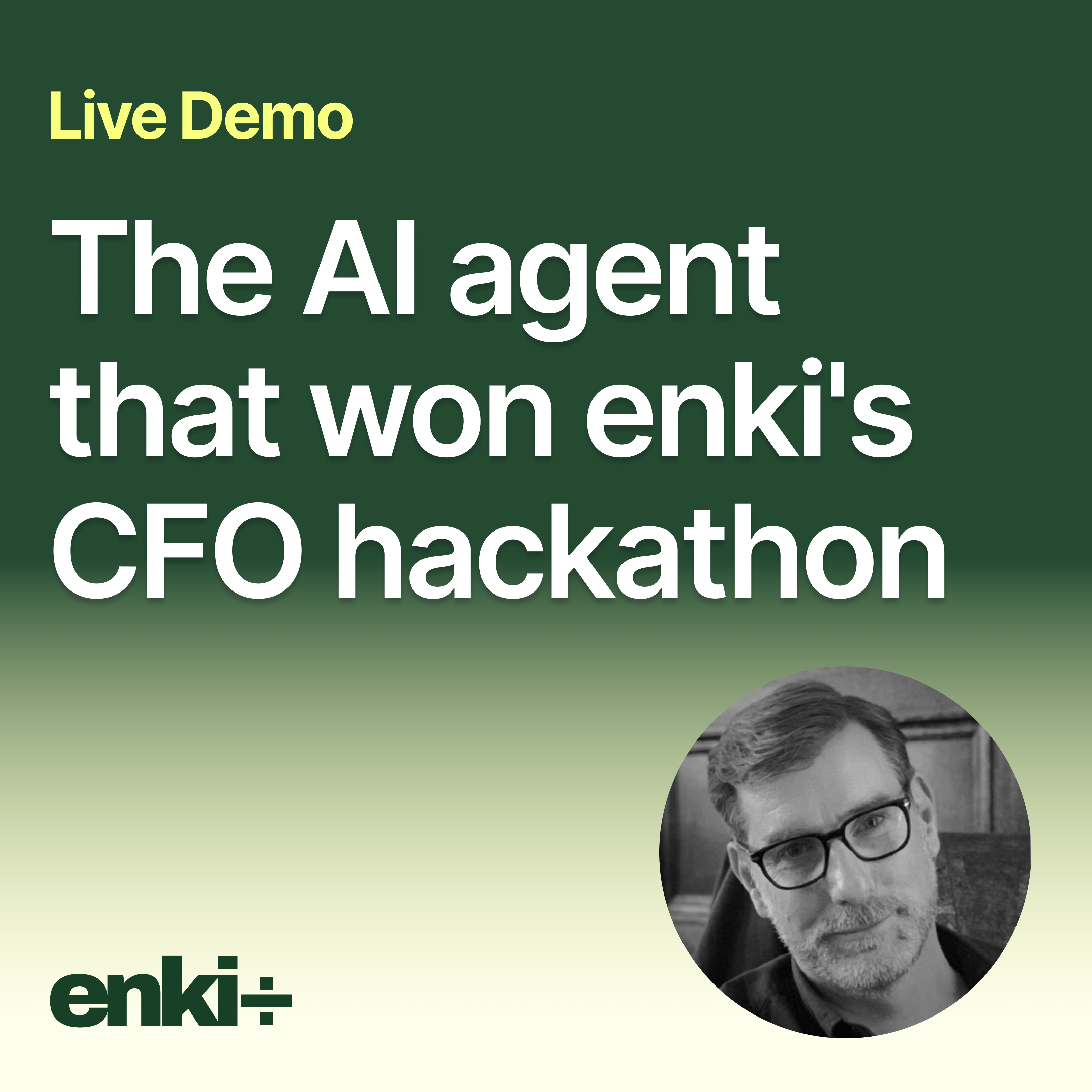 Live demo: the AI agent that won enki's CFO hackathon