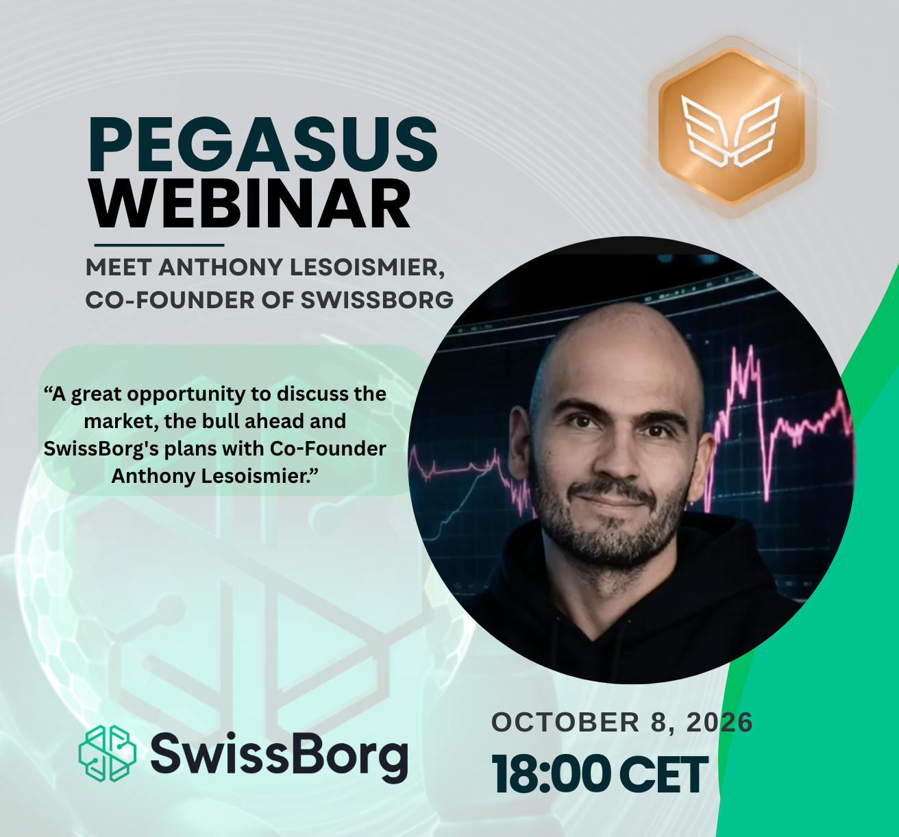Exclusive Pegasus Webinar: Meet Anthony Lesoismier, Co-Founder of SwissBorg