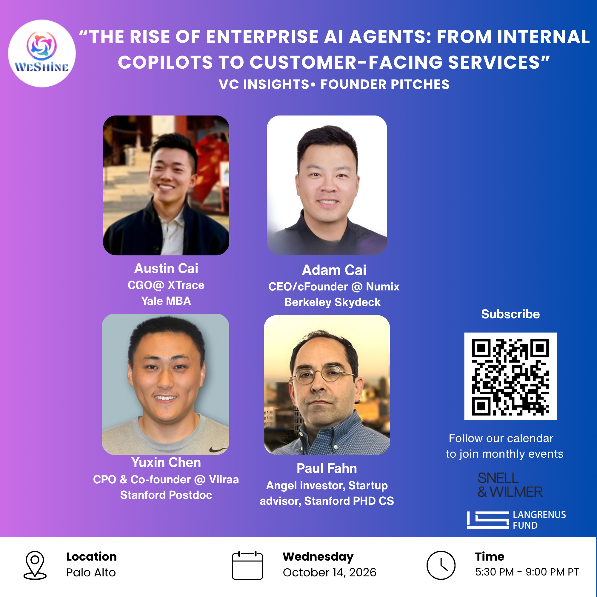 “The Rise of Enterprise AI Agents: From Internal Copilots to Customer-Facing Services” VC Insights• Founder Pitches