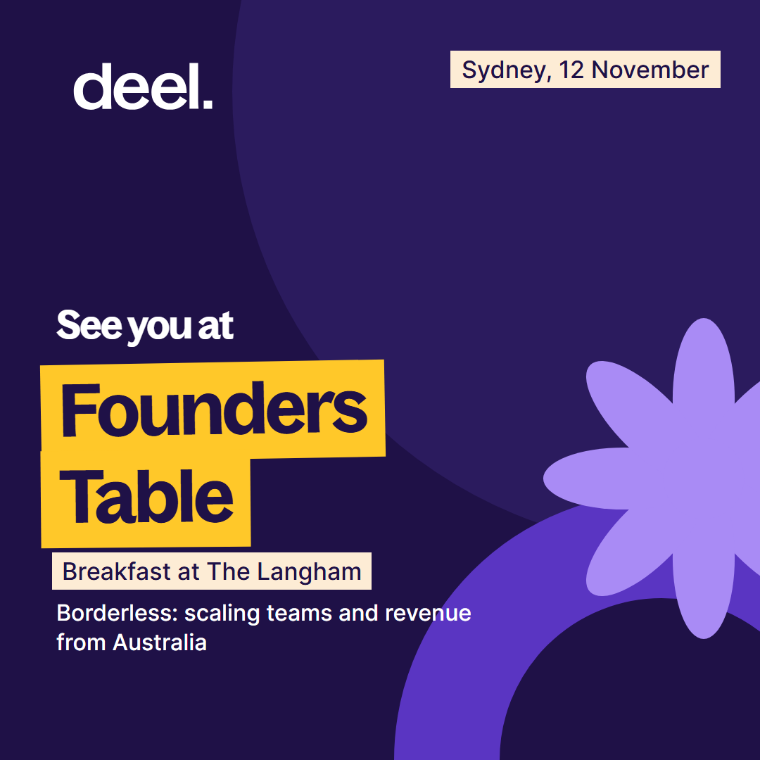 Deel Founders Table | Sydney Edition