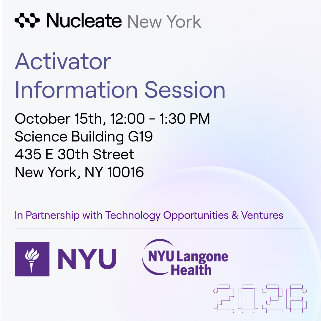 Nucleate NY Activator Info Session - NYU Langone
