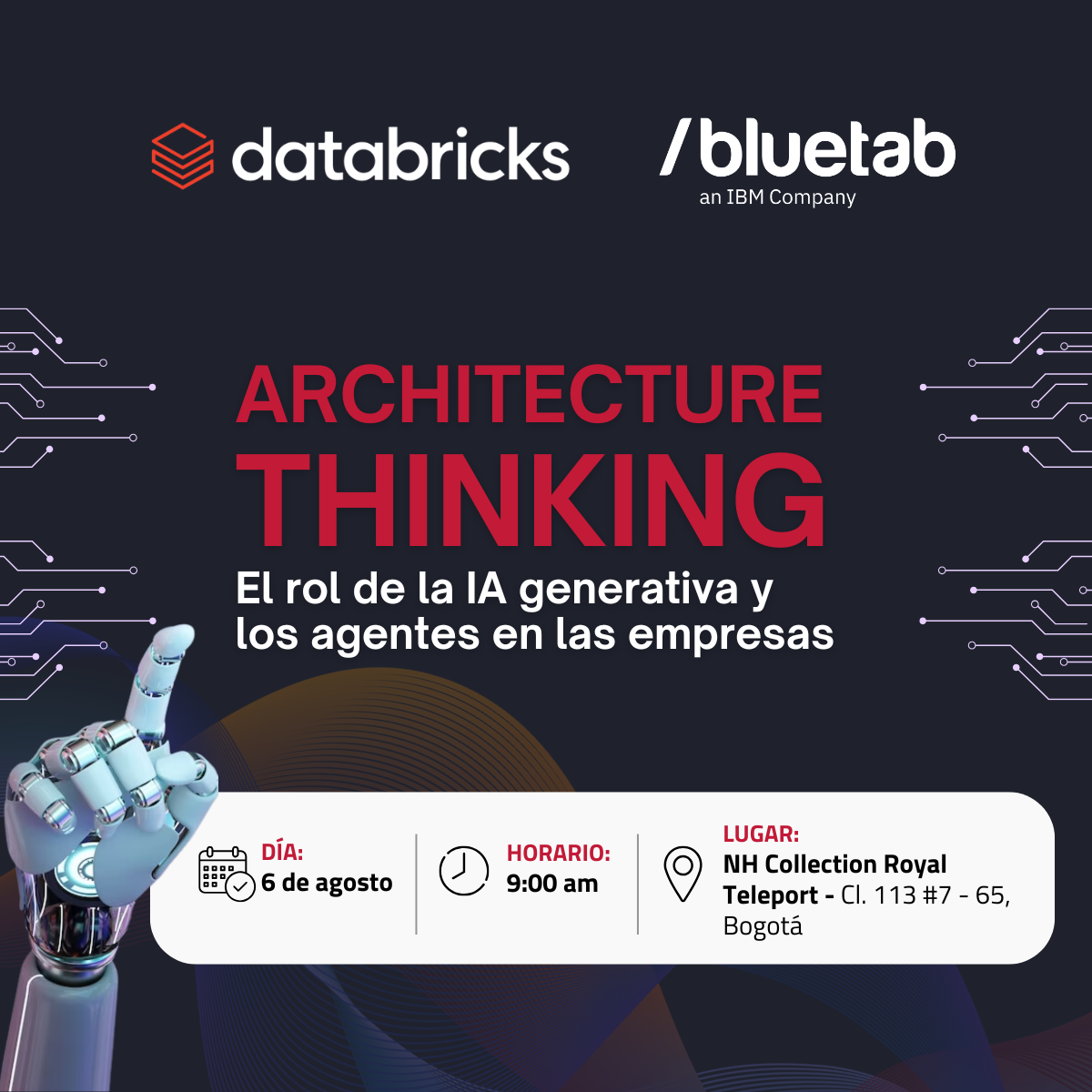 Desayuno exclusivo: Architecture Thinking para líderes de Datos, IA y Tecnología